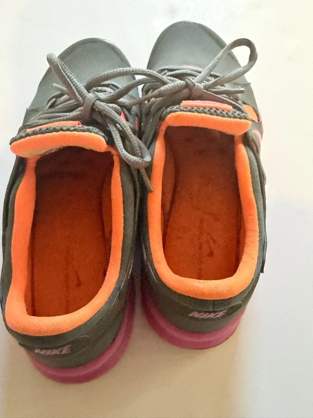 Nike Women’s Training Sneakers Gray Orange Pink Size 6.5 Athletic Gym Shoes